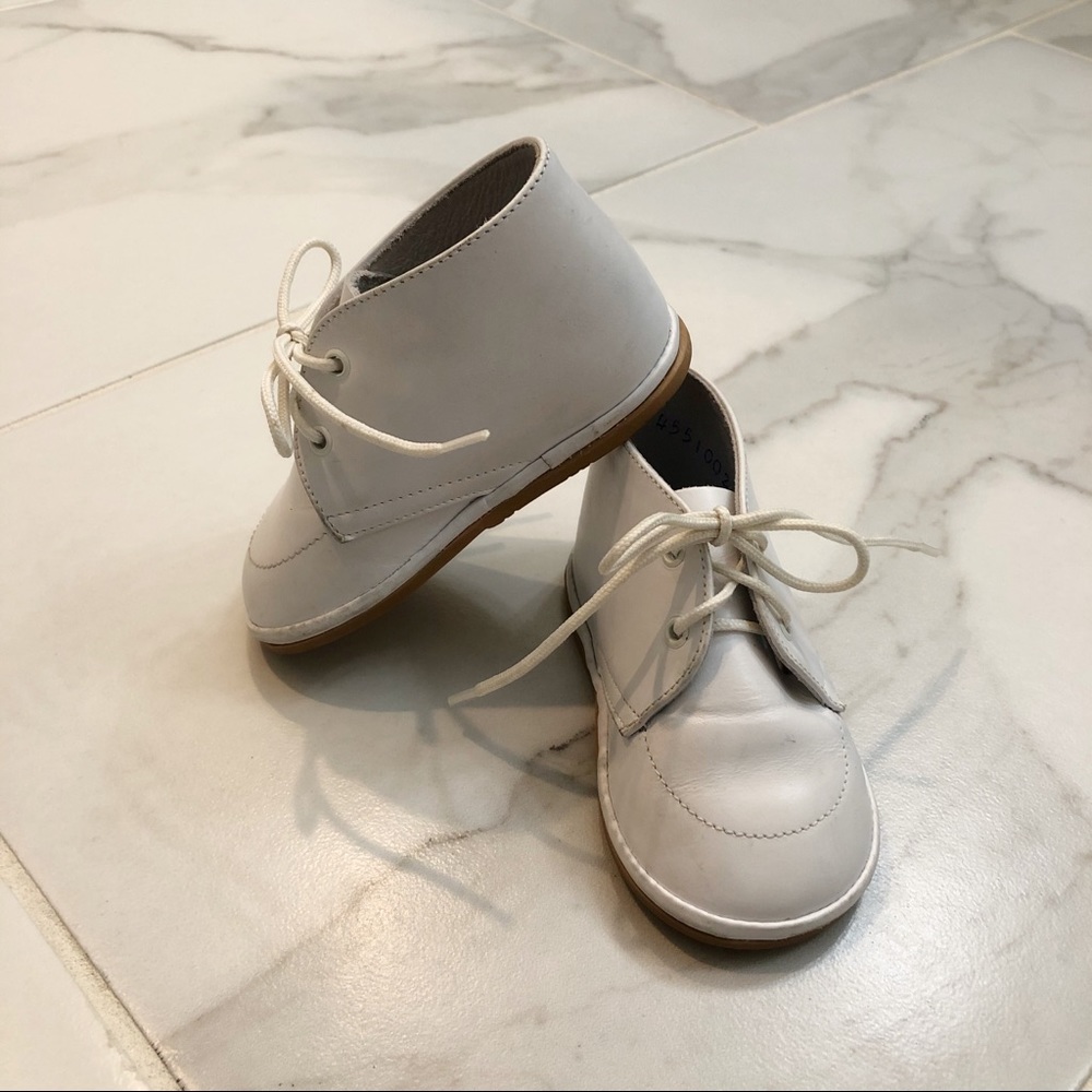 Classic White Leather Crib Shoe